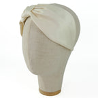 Serre-tête Vivien en satin blanc naturel