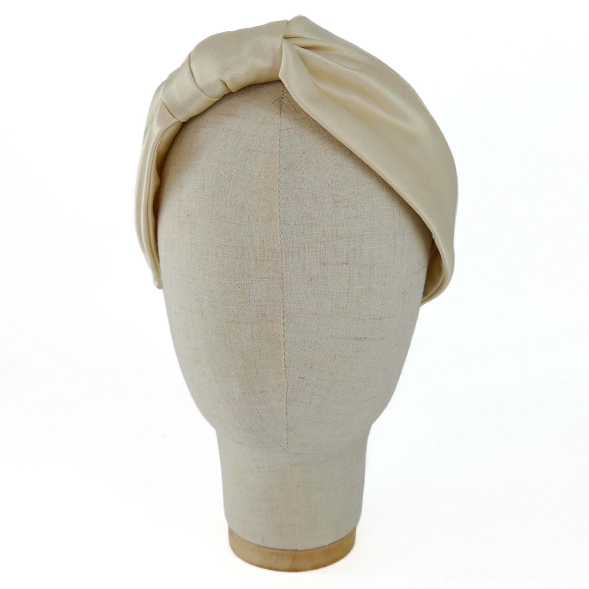 Serre-tête Vivien en satin crème