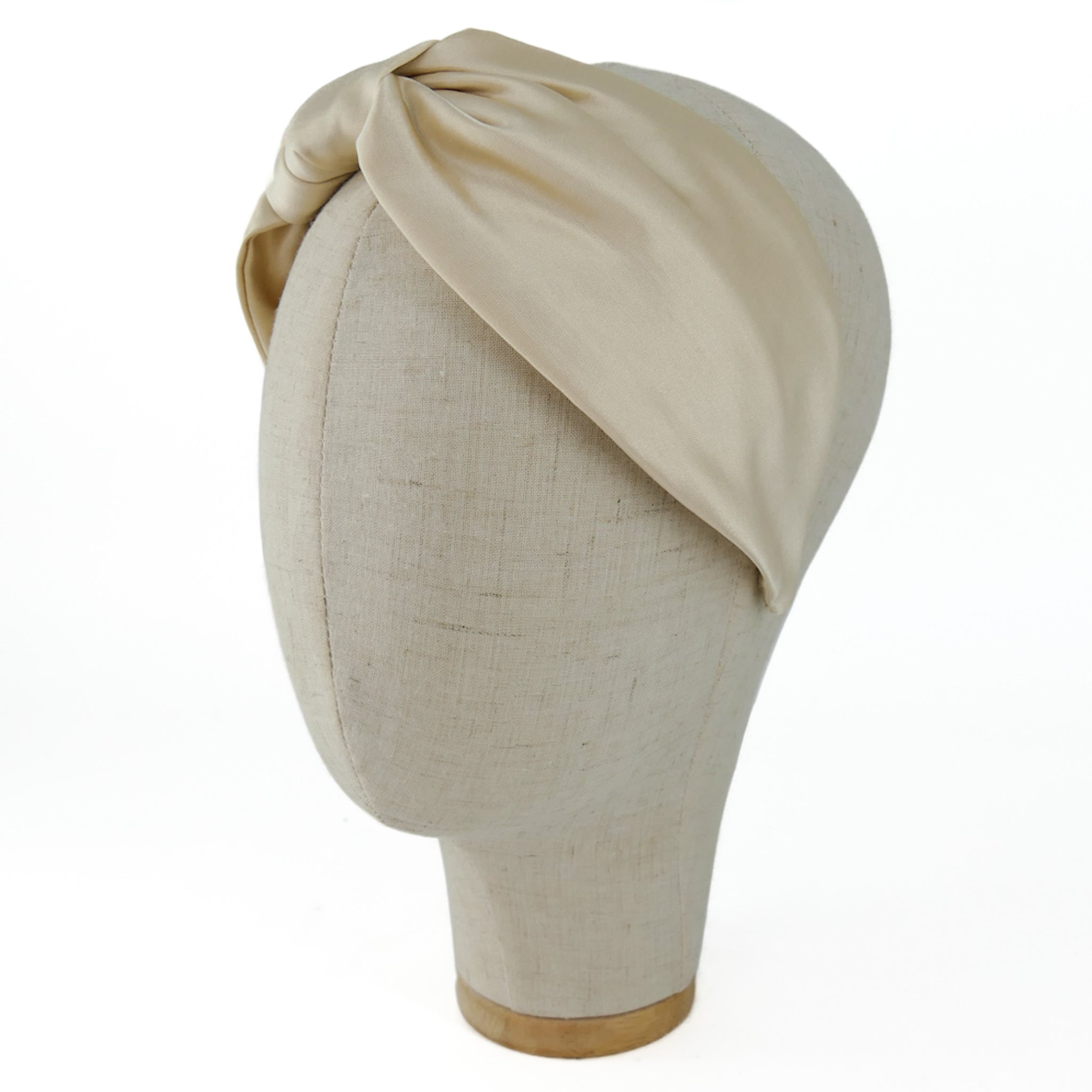 Serre-tête Vivien en satin crème
