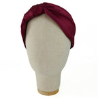 Serre-tête Vivien en satin bordeaux