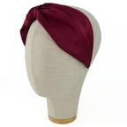 Serre-tête Vivien en satin bordeaux