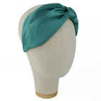 Cerchietto Vivien in Raso Acqua Marina