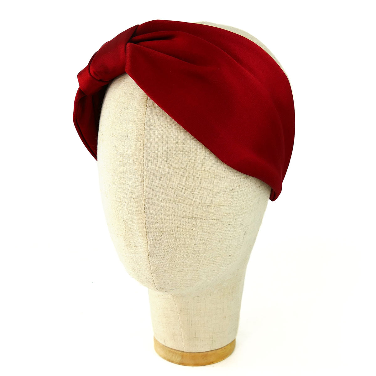 Serre-tête Vivien en satin rouge