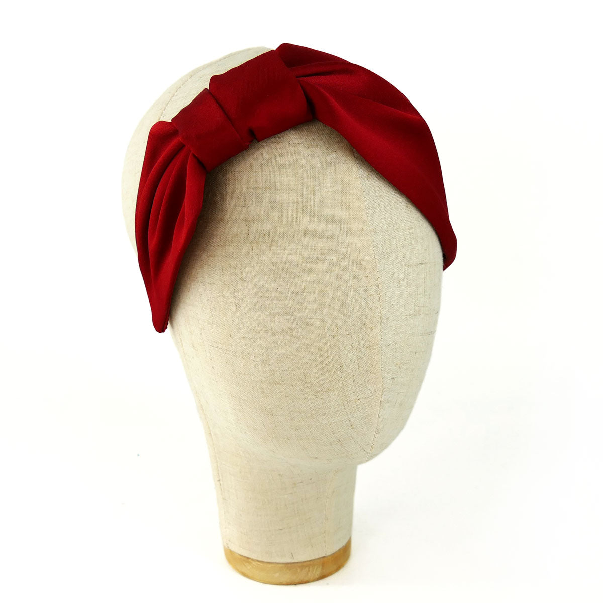 Serre-tête Vivien en satin rouge