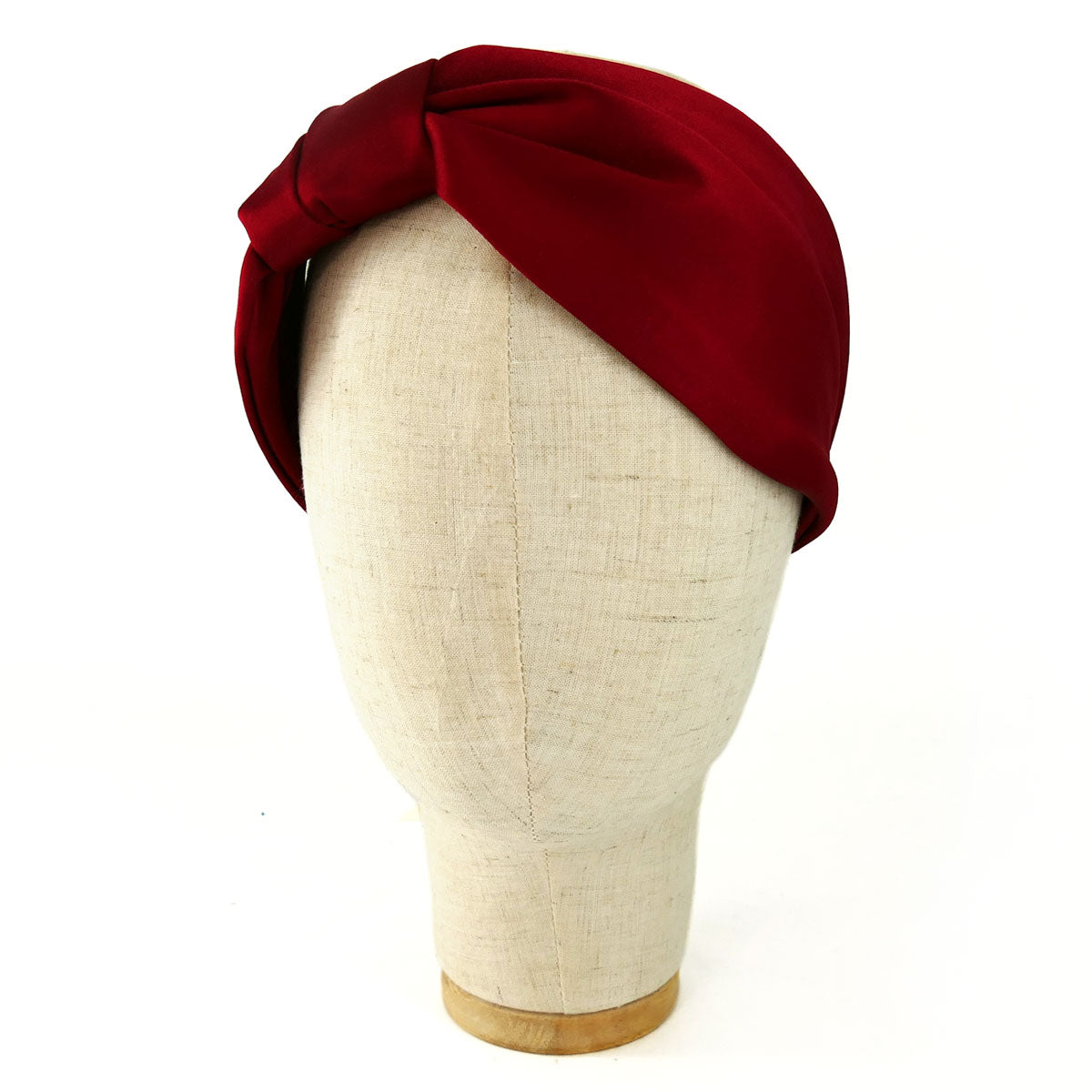 Serre-tête Vivien en satin rouge