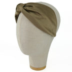 Serre-tête Vivien en satin beige foncé