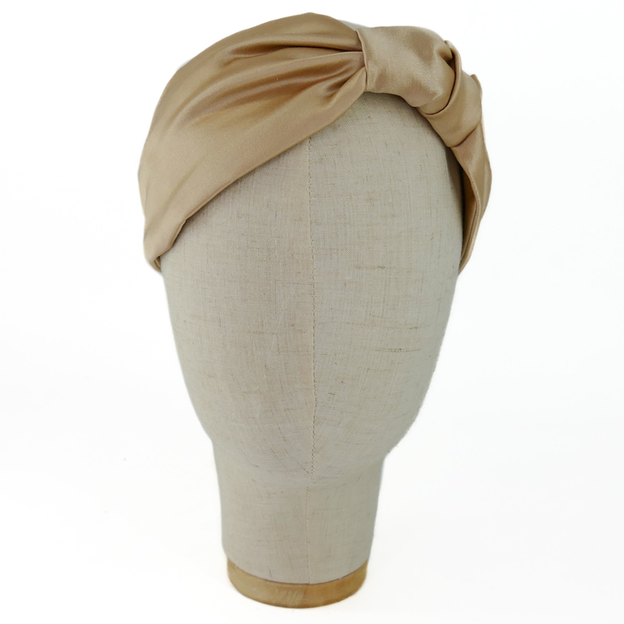 Serre-tête Vivien en satin biscuit