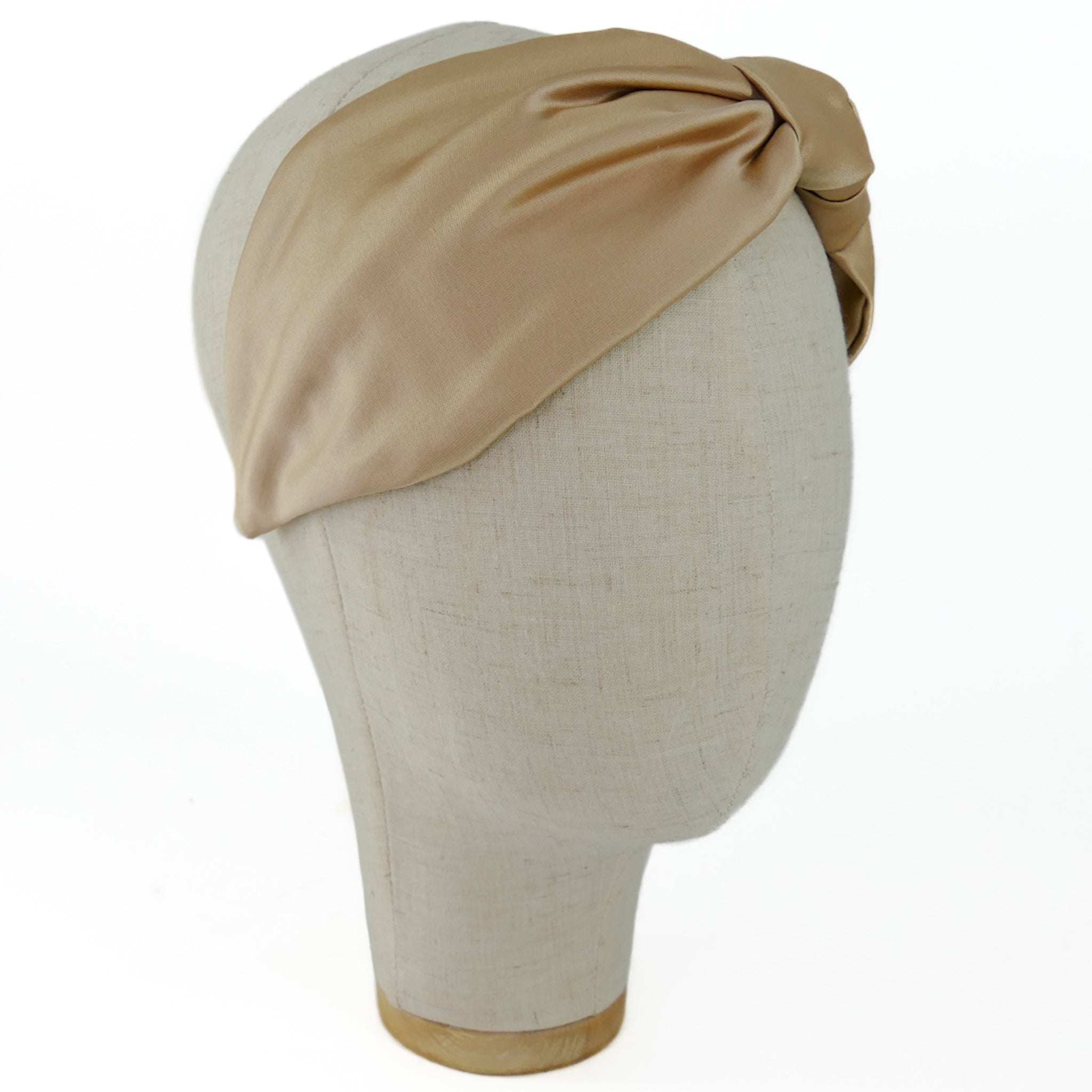 Serre-tête Vivien en satin biscuit