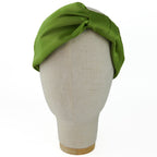 Cerchietto Vivien in Raso Verde Pistacchio