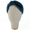 Serre-tête Vivien en satin bleu sarcelle