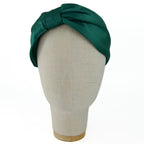 Cerchietto Vivien in Raso Verde Smeraldo