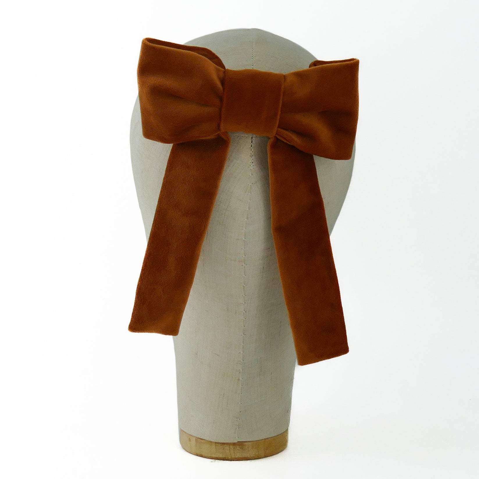 Fiocco Reinette in Velluto Arancione Zucca