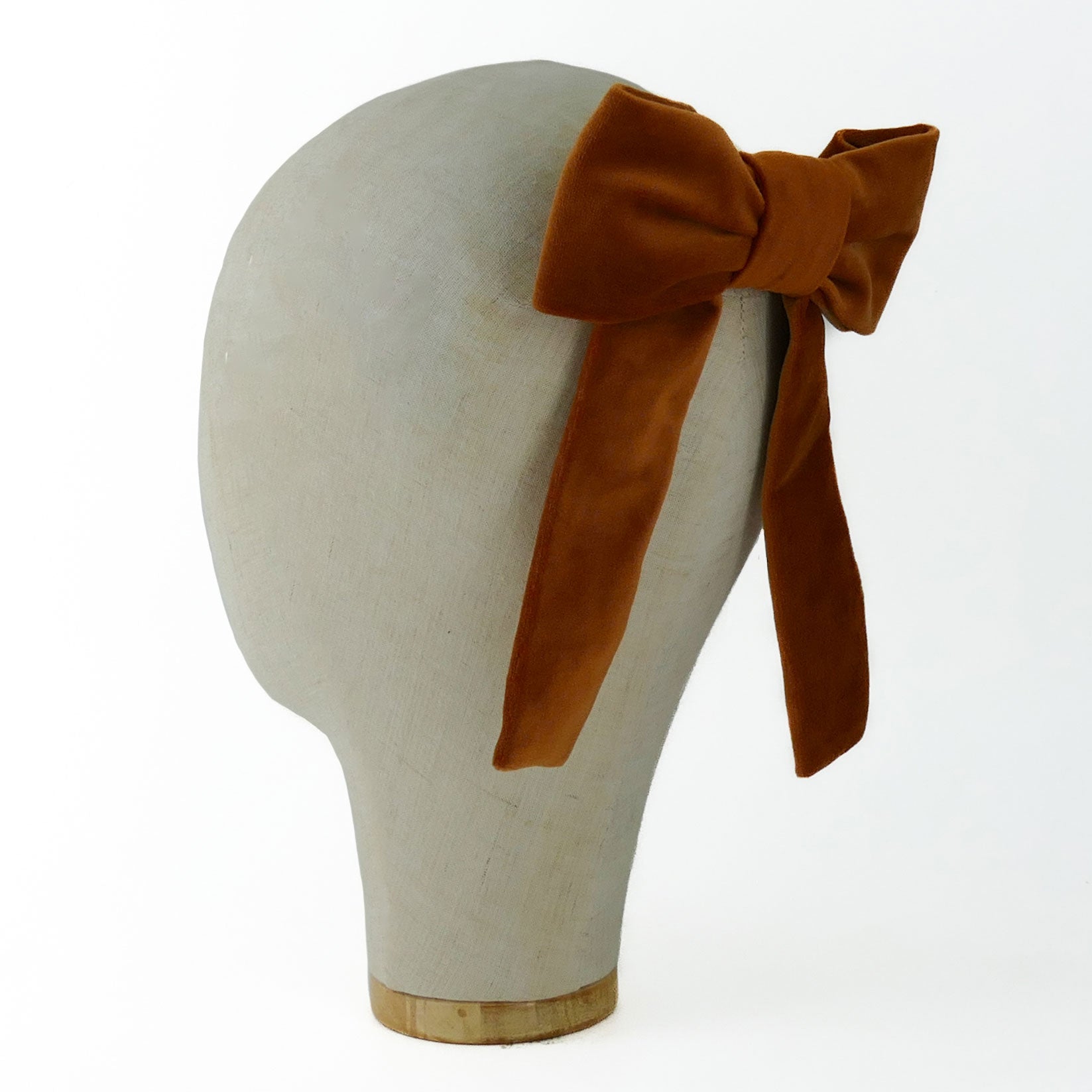 Fiocco Reinette in Velluto Arancione Zucca