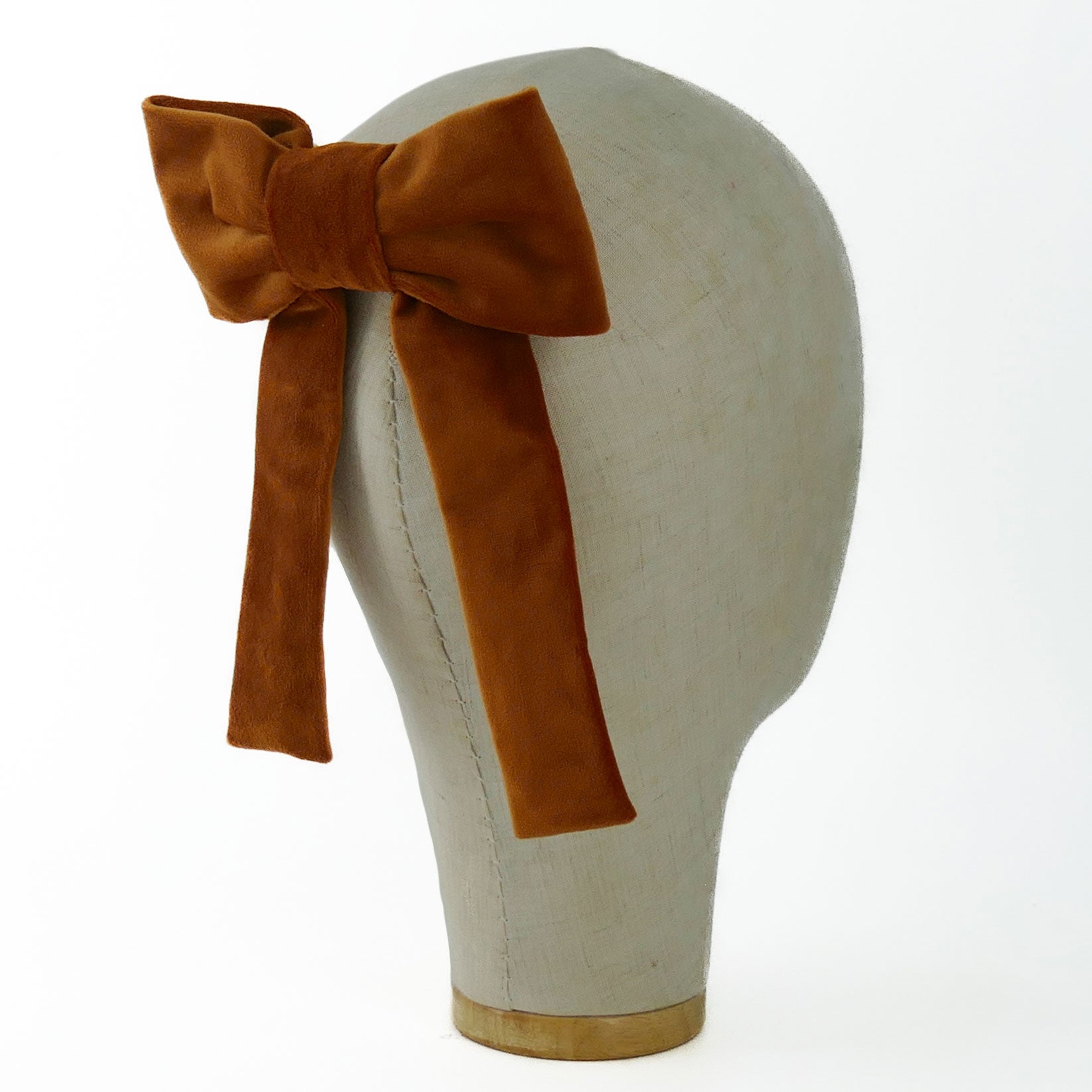 Fiocco Reinette in Velluto Arancione Zucca