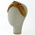 Cerchietto Liberty Vivien in Velluto Arancione Zucca