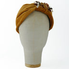 Cerchietto Liberty Vivien in Velluto Arancione Zucca