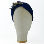 Cerchietto Liberty Vivien in Velluto Blu Intenso