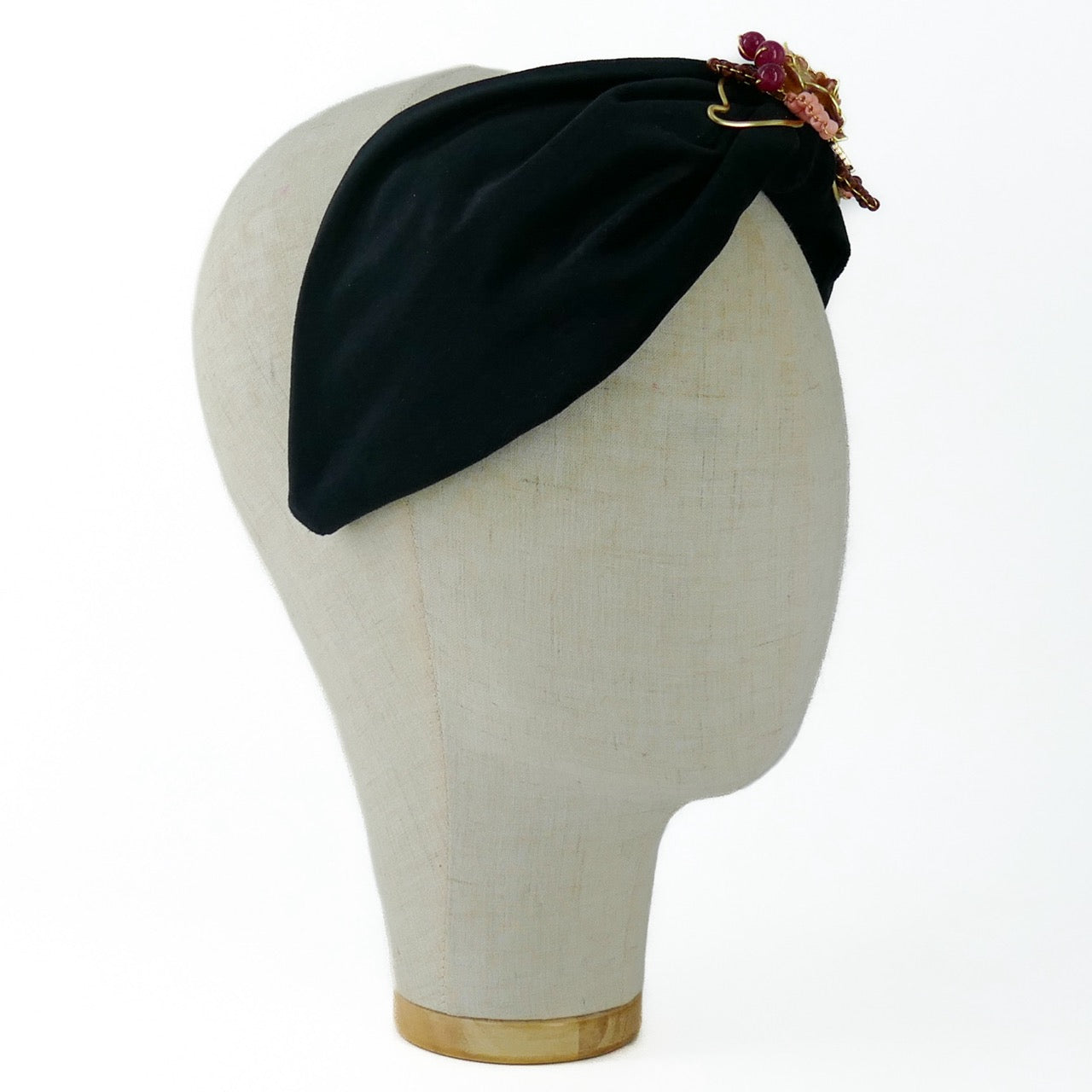 Cerchietto Liberty Vivien in Velluto Nero