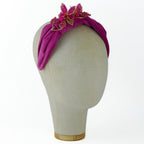 Cerchietto Liberty Vivien in Velluto Rosa Big Bubble