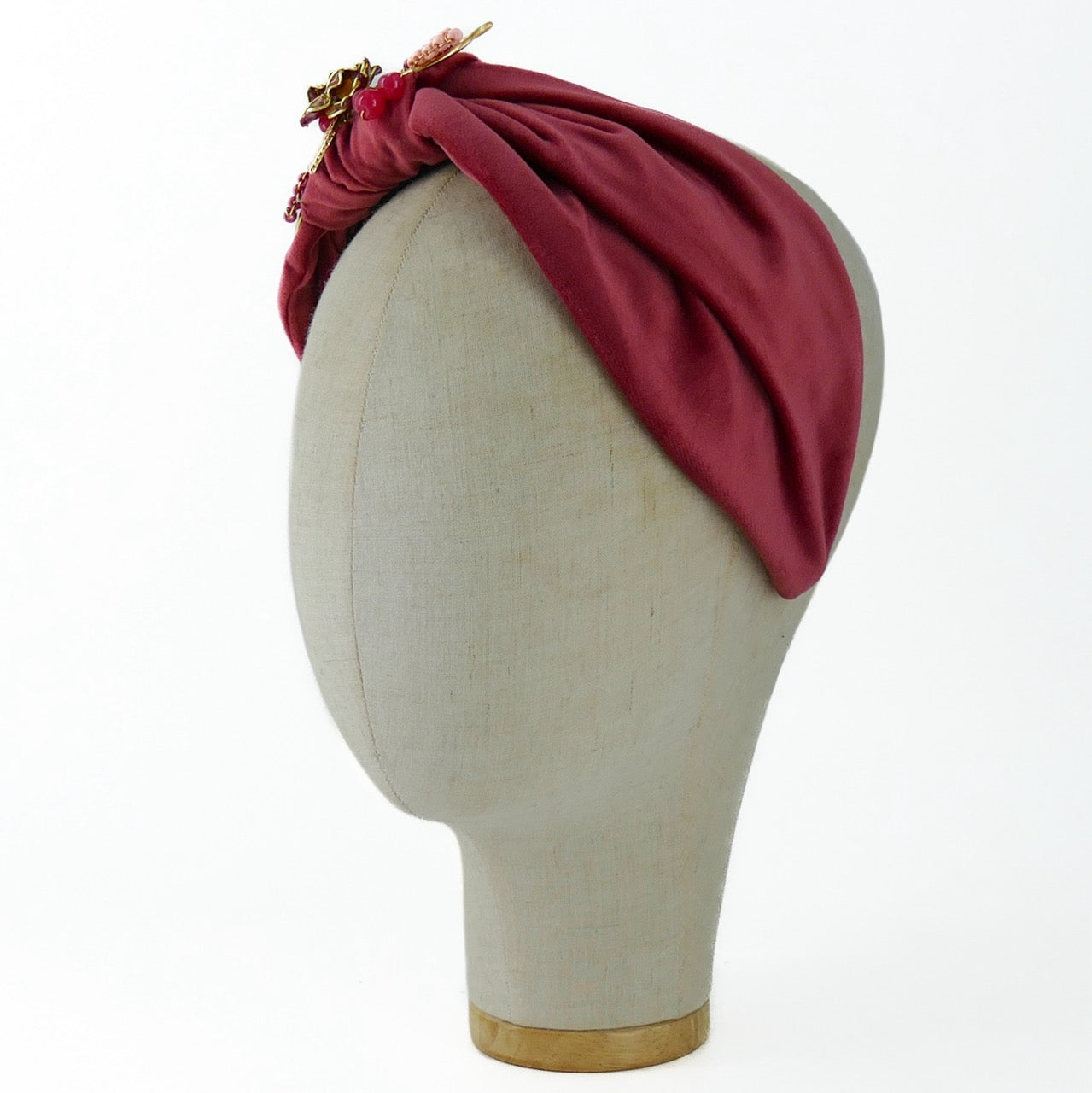 Cerchietto Liberty Vivien in Velluto Rosa Intenso