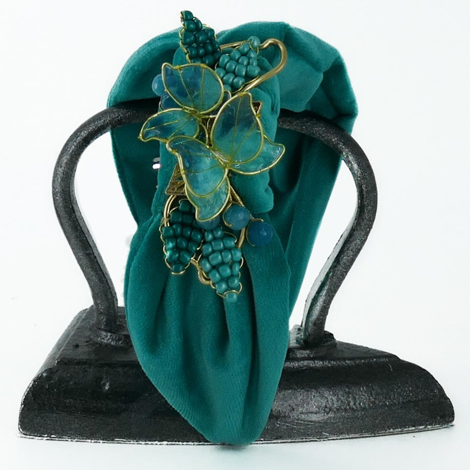 Cerchietto Liberty Vivien in Velluto Turchese