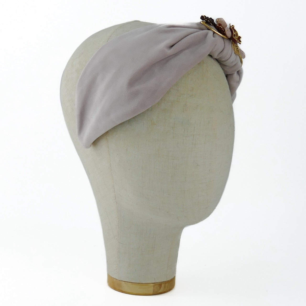 Cerchietto Liberty Vivien in Velluto Rosa Nude