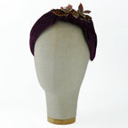 Cerchietto Liberty Vivien in Velluto Viola Melanzana vol.2