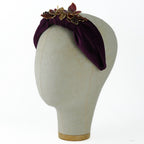 Cerchietto Liberty Vivien in Velluto Viola Melanzana vol.2