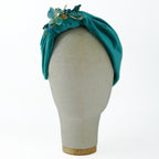 Cerchietto Liberty Vivien in Velluto Turchese