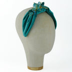 Cerchietto Liberty Vivien in Velluto Turchese