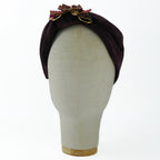 Cerchietto Liberty Vivien in Velluto Marrone Viola