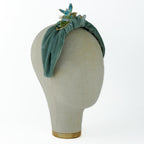 Cerchietto Liberty Vivien in Velluto Acqua Marina