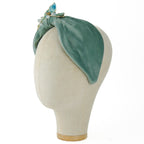 Cerchietto Liberty Vivien in Velluto Acqua Marina