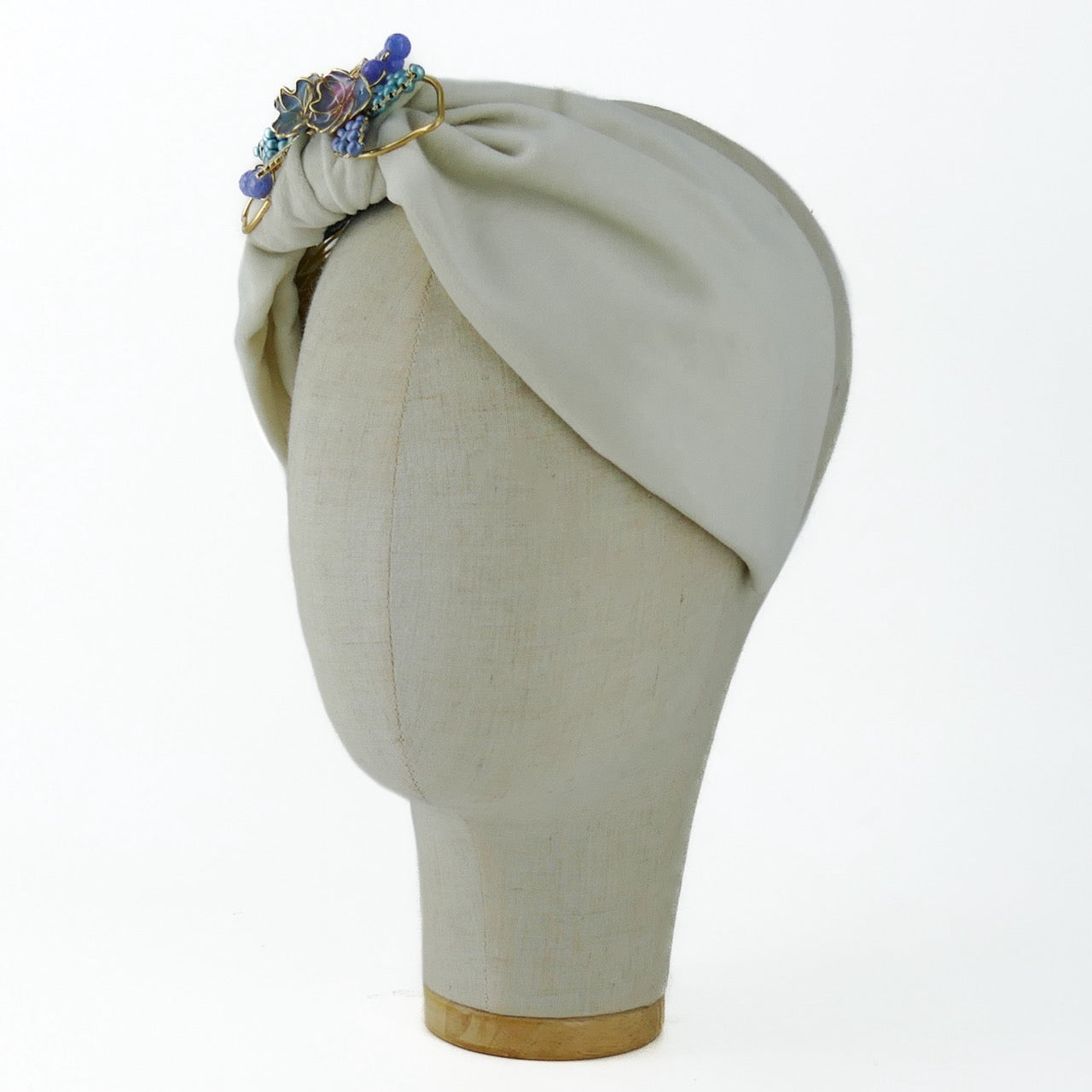 Cerchietto Liberty Vivien in Velluto Panna