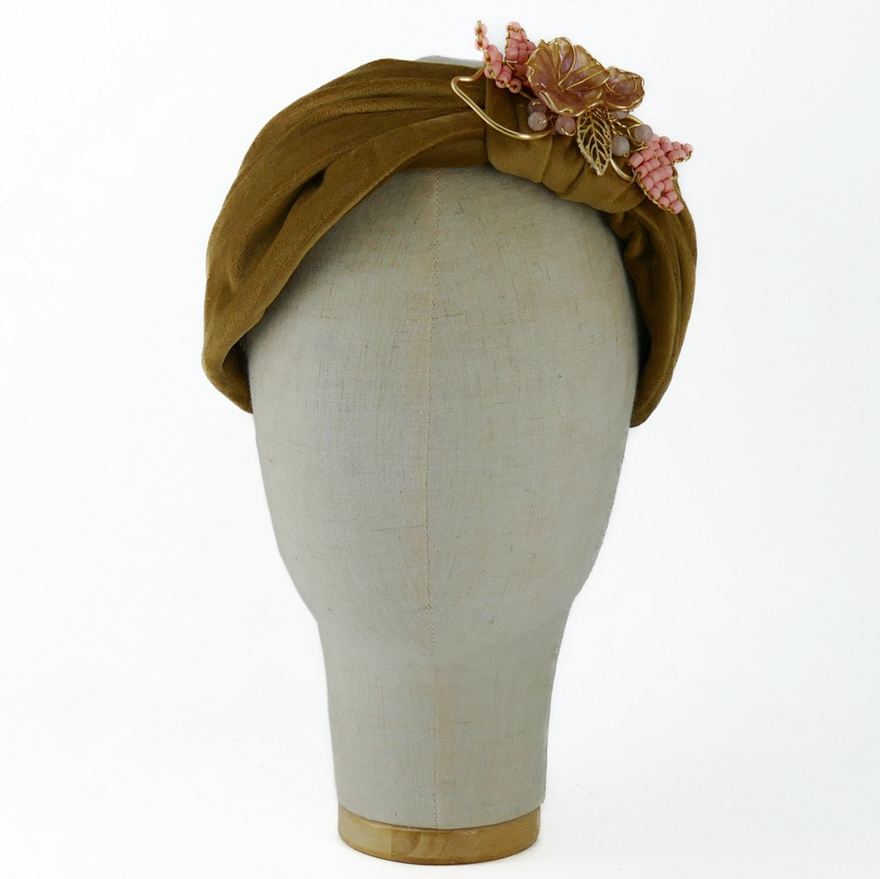 Cerchietto Liberty Vivien in Velluto Cammello