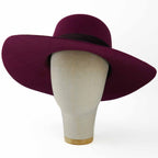 Cappello in Lapin a Falda Larga Bordeaux