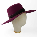 Cappello in Lapin a Falda Larga Bordeaux