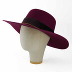Cappello in Lapin a Falda Larga Bordeaux