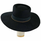 Cappello in Lapin a Falda Larga Nero