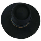 Cappello in Lapin a Falda Larga Nero