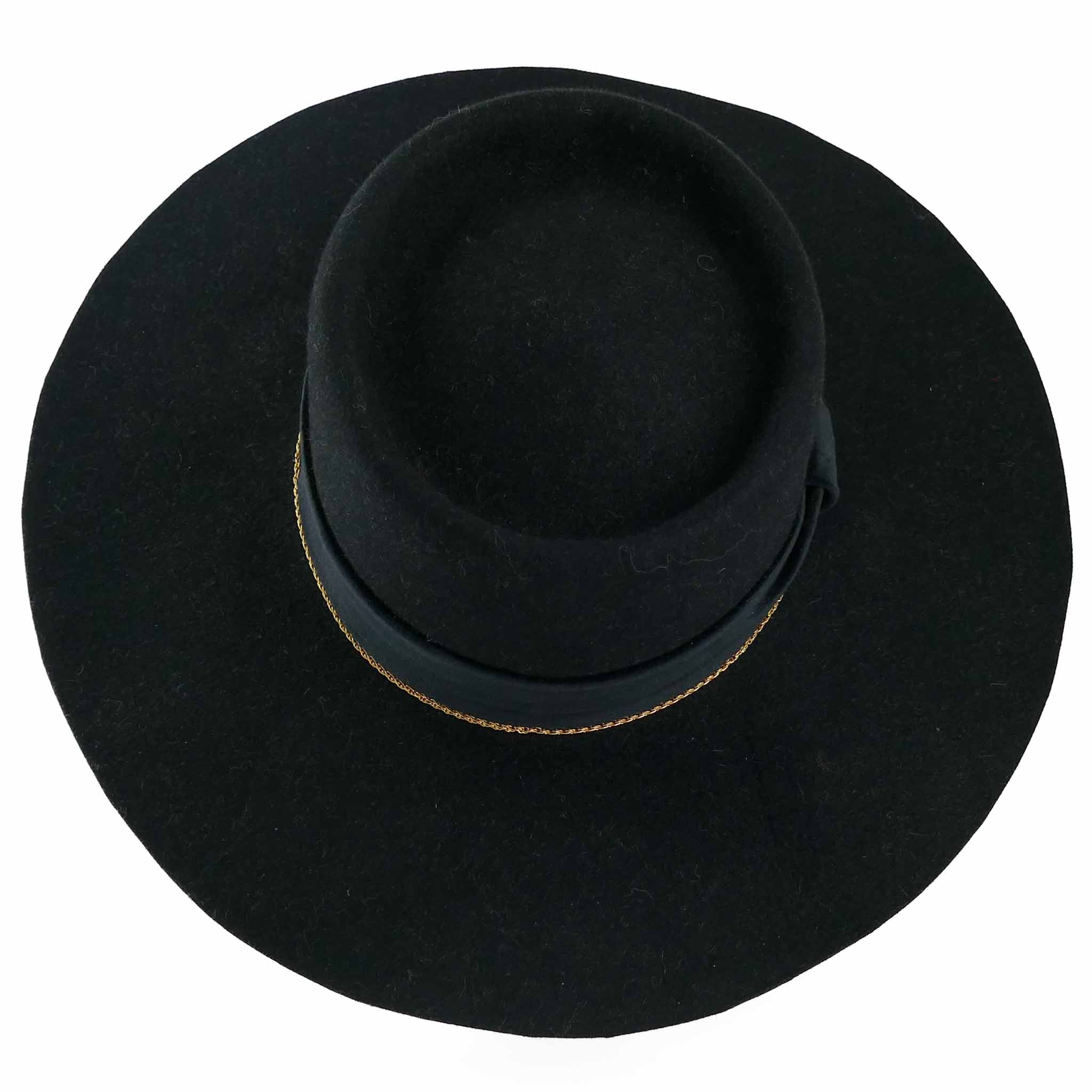 Cappello in Lapin a Falda Larga Nero