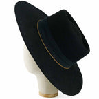 Cappello in Lapin a Falda Larga Nero