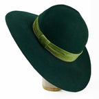 Cappello in Lapin a Falda Larga Verde