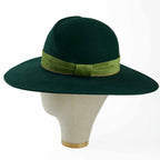Cappello in Lapin a Falda Larga Verde