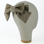 Noeud Damoiselle gris tourterelle en satin