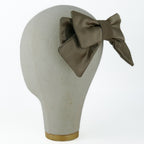 Noeud Damoiselle gris tourterelle en satin