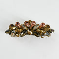 Barrette rose fumée dorée