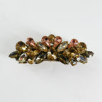 Barrette rose fumée dorée