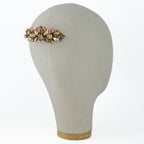 Barrette rose fumée dorée