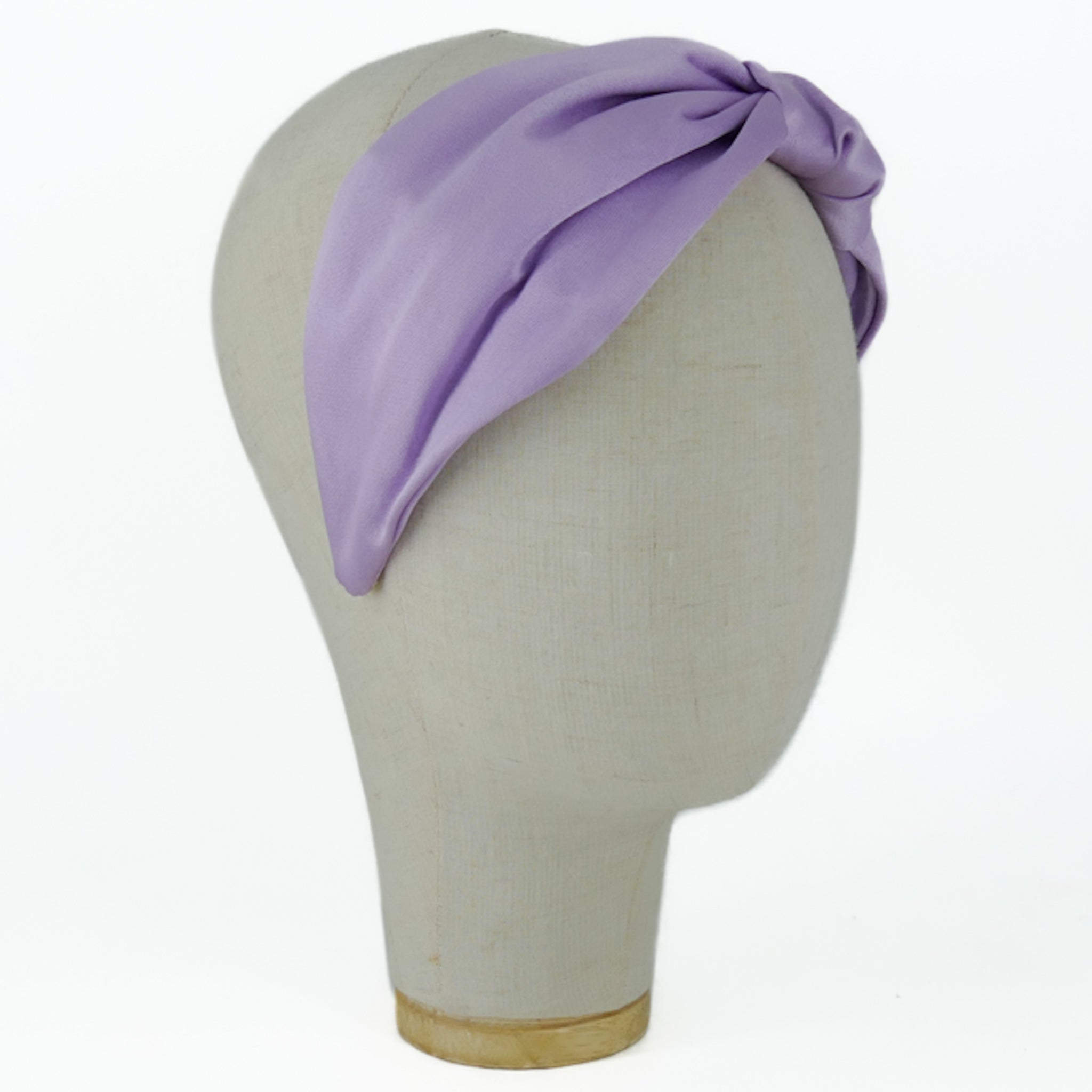 Serre-tête Vivien en satin lilas
